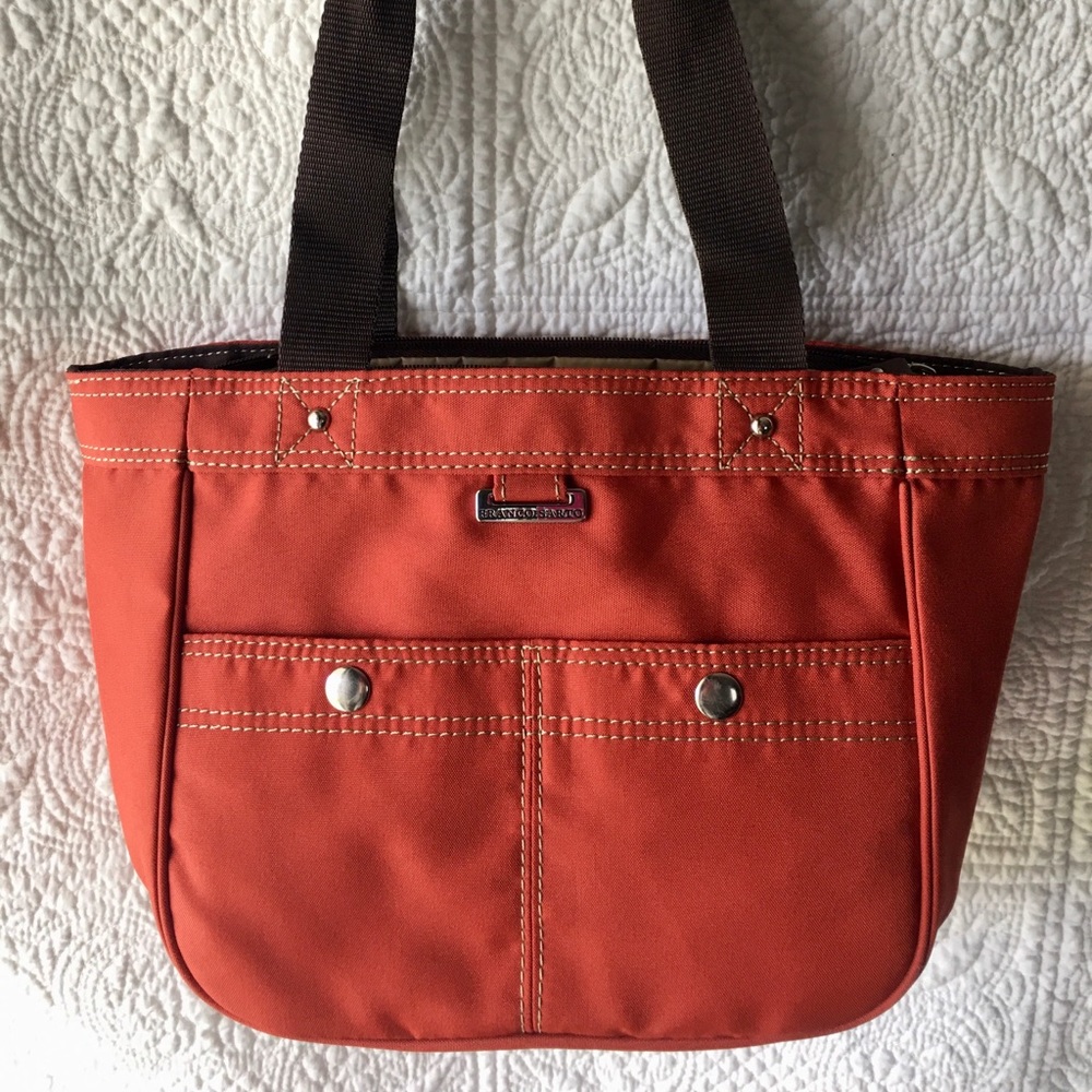 Franco Sarto Burnt Orange Cloth Tote Bag
